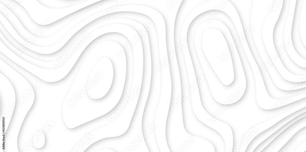 Abstract white paper cut background with line. 3d topography relief. Vector topographic illustration. realistic papercut decoration textured with wavy layer and shadow. seamless pattern wave design. Abstract white paper cut background with line. 3d topography relief. Vector topographic illustration. realistic papercut decoration textured with wavy layer and shadow. seamless pattern wave design.