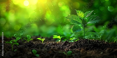 Invest in sustainable growth for a green financial future and long-term prosperity. Concept Sustainable Finance, Green Investing, Long-Term Prosperity, Financial Growth photo