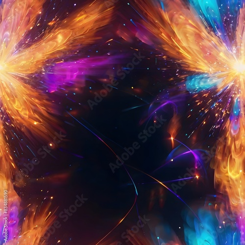 An electrifying display of abstract colorful lights