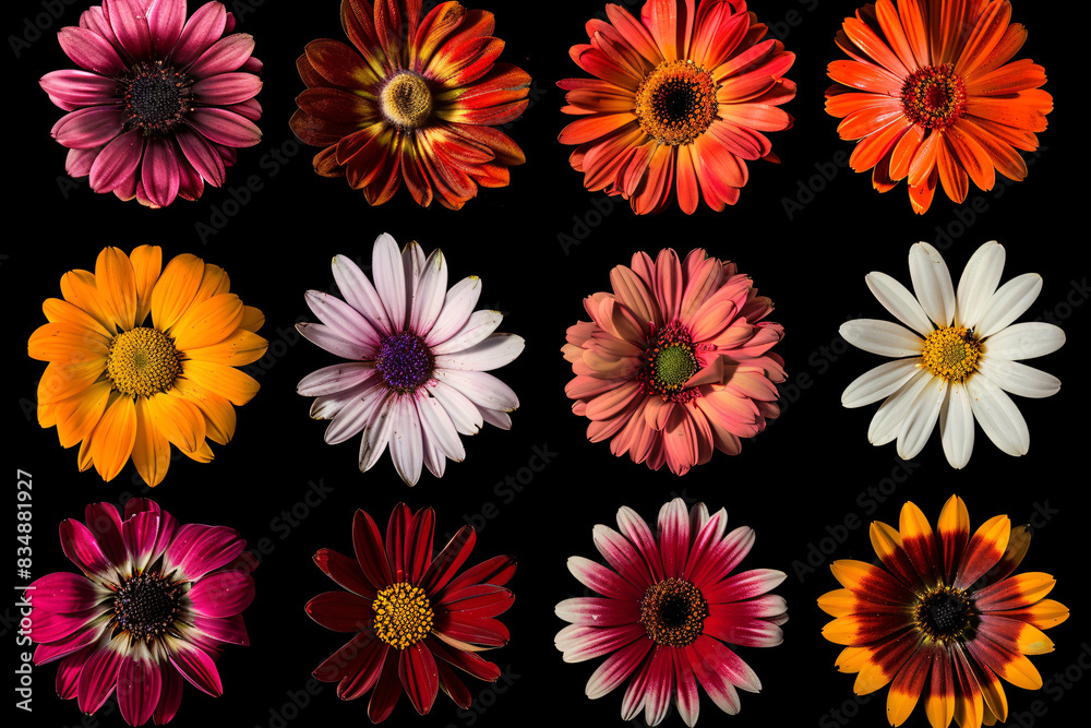 set of flowers set of flowers