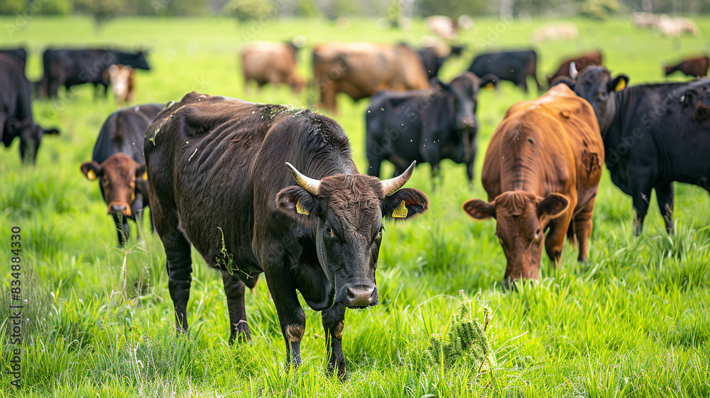 herd of cows in farm herd of cows in farm