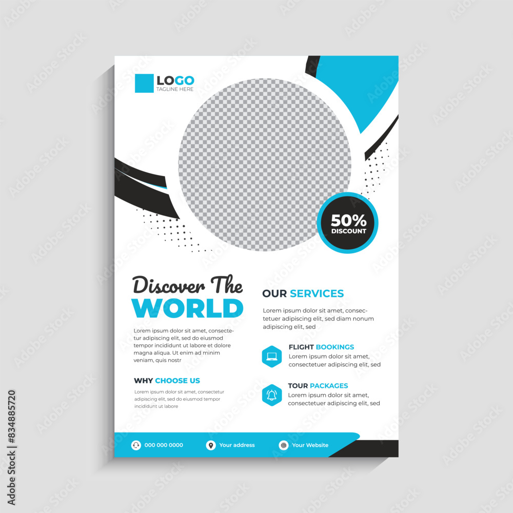 Modern Tour and Travel Agency Flyer Template Design Modern Tour and Travel Agency Flyer Template Design