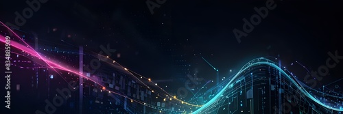 Abstract Data connection technolgy business background