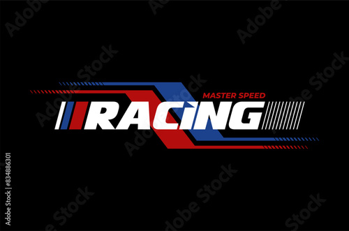 racing  typography tee shirt design ,vector illustration .	