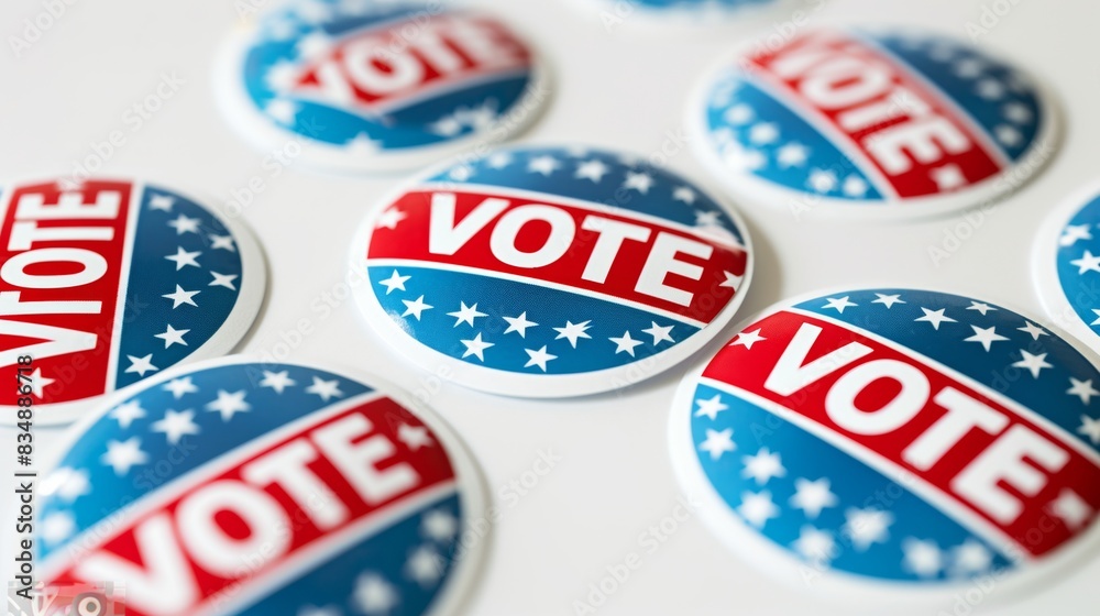 Fototapeta premium Badge of vote in a voting season.