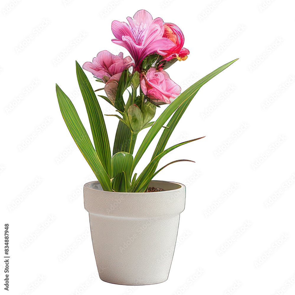 plants of pot isolated on white background plants of pot isolated on white background