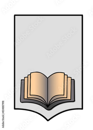 A 3D-rendered illustration of a blank template for a company logo with copy space, isolated on a white background