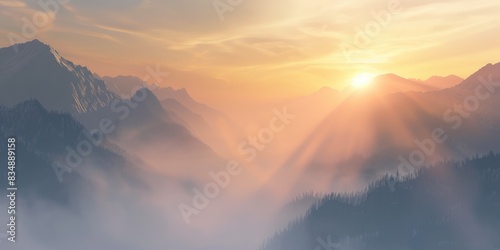 Mountains Awakened by Sunrise