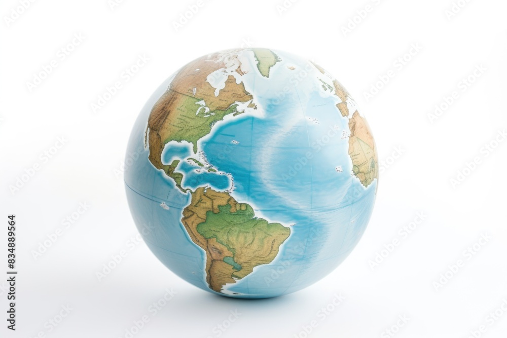 Planet Earth Alone on White Background Planet Earth Alone on White Background