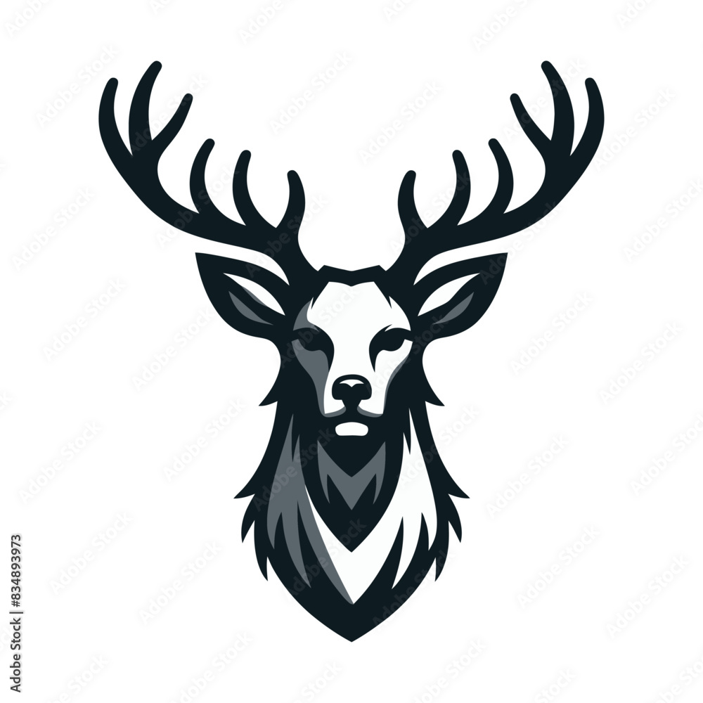 Vector deer head. Vector deer head.