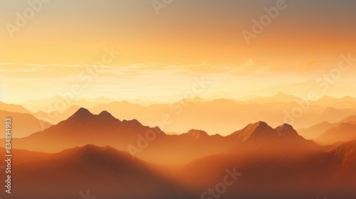 Luminous Peaks: A Surreal Sunrise Symphony