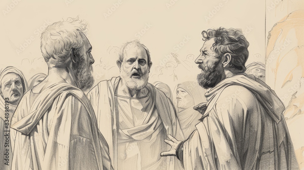 Power and Growth: Acts 2 Biblical Illustration Highlighting Pentecost, Peter's Sermon on Beige Background with Copyspace Power and Growth: Acts 2 Biblical Illustration Highlighting Pentecost, Peter's Sermon on Beige Background with Copyspace