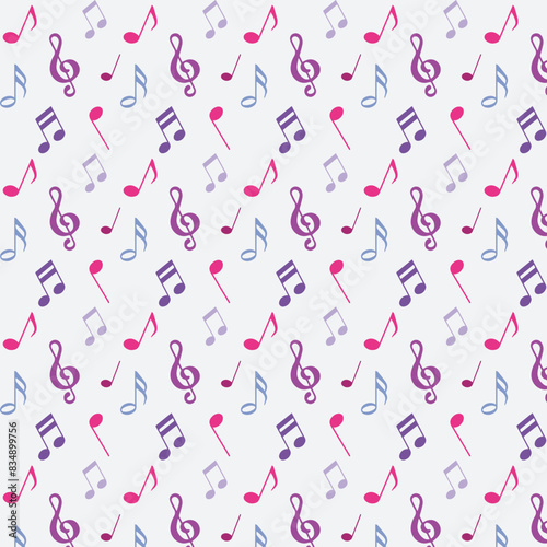 musical notes seamless pattern
