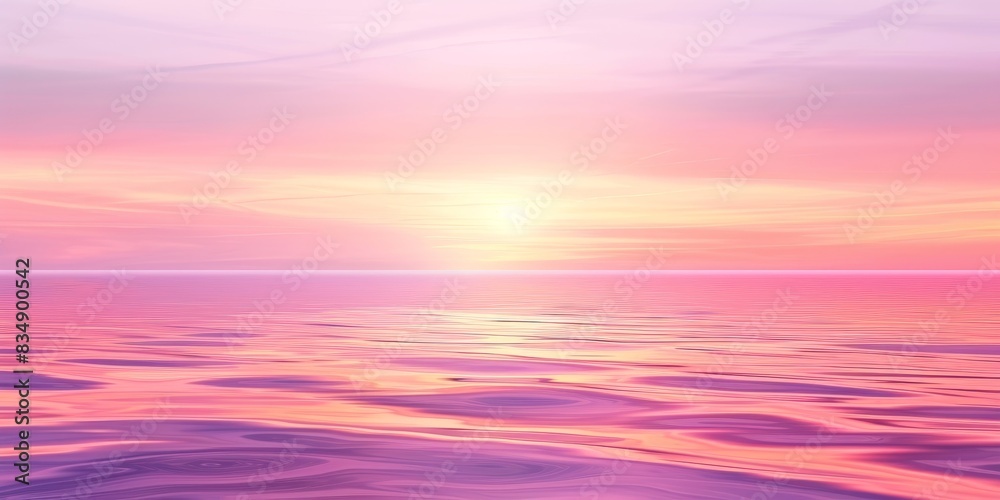 Pinky purple sunset over calm ocean Pinky purple sunset over calm ocean