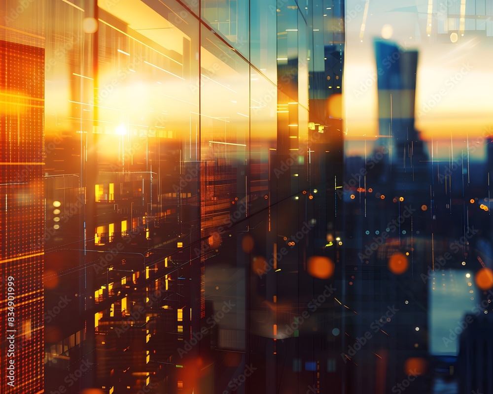 Fototapeta premium Blurred cityscape background