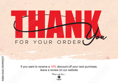Thank you card design template. Thank you for your order card eps. thank you compliment card. suitable for all cards size and easy to editable file illustration vector.