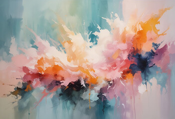 Wandcirkels Japandi stijl Pastel Japandi rustieke abstracte kunst  © MINIMAL ART