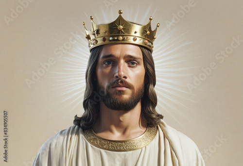 The Divine King: A Watercolor Portrait of Jesus Christ as Savior and Messiah