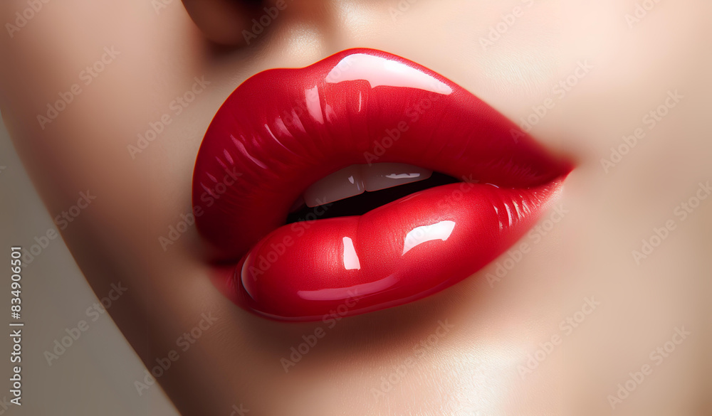Obraz premium Red lips