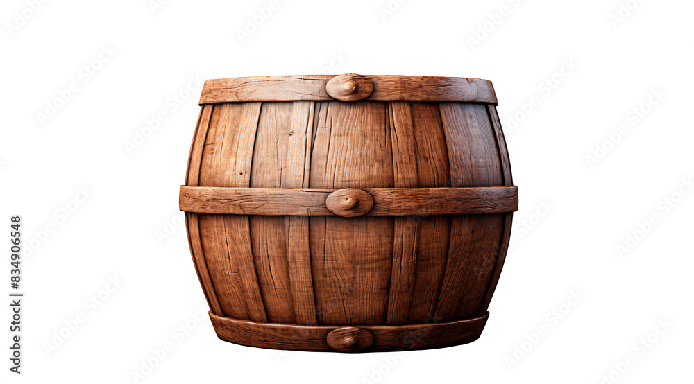 a wooden barrel with a white background a wooden barrel with a white background