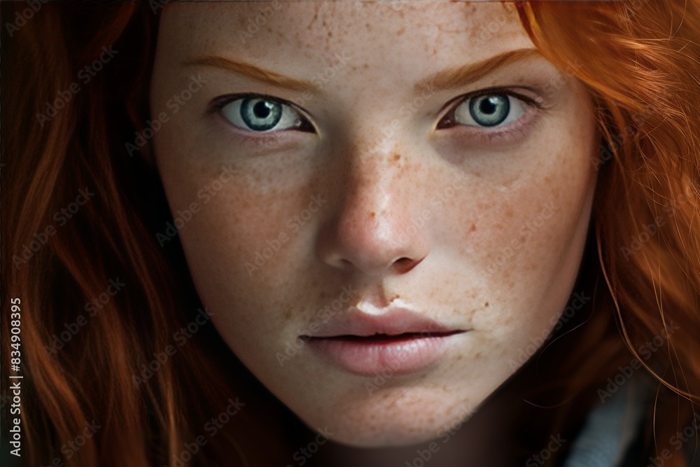 Close-up of girl presenting smooth skin, soft color tones, beauty face care concept Close-up of girl presenting smooth skin, soft color tones, beauty face care concept
