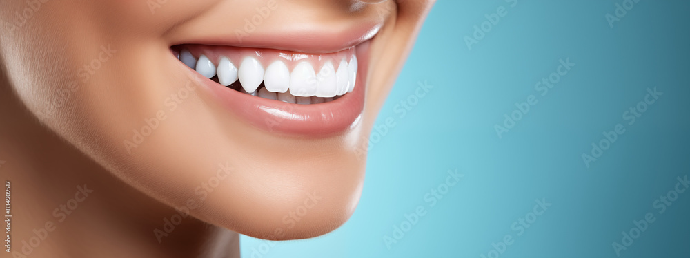 Obraz premium Bright White Teeth of a Smiling Woman