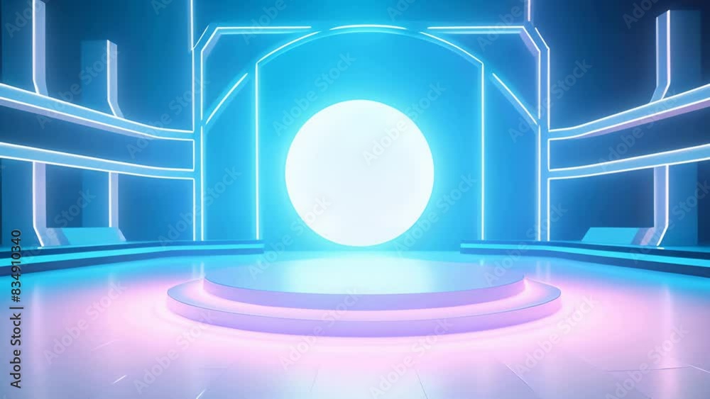 podium Futuristic showcase with platform for product displaying. Empty modern stage display. Seamless looping motion design. Video animation Ultra HD 4K 3840x2160
podium Futuristic showcase with platform for product displaying. Empty modern stage display. Seamless looping motion design. Video animation Ultra HD 4K 3840x2160