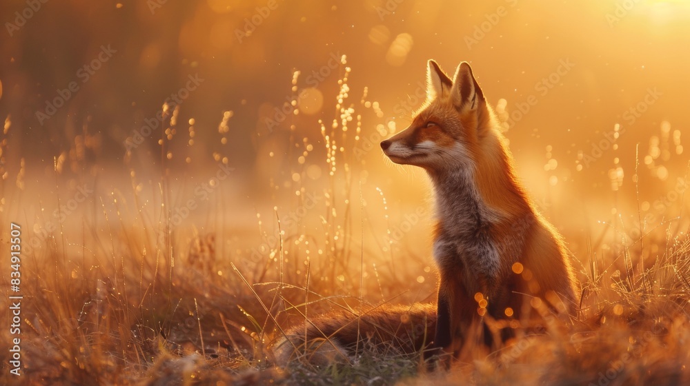 Fototapeta premium Fox. Photography of wild animal in natural habitat.
