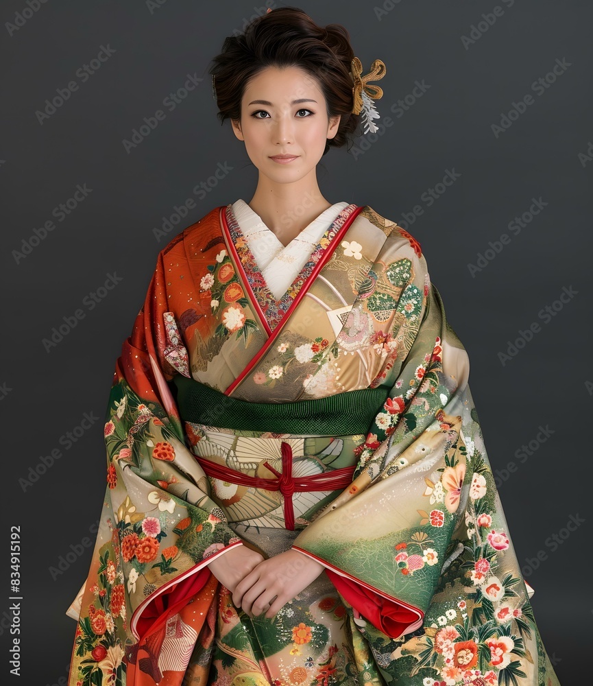 Japanese woman wearing a kimono Japanese woman wearing a kimono