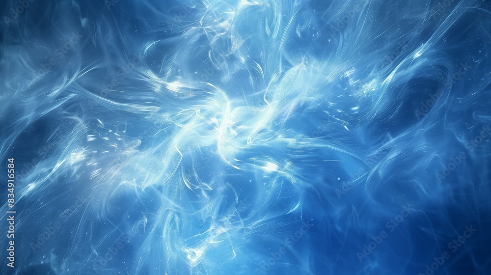 A beautiful background of blue light with energy, glowing in the dark. A beautiful background of blue light with energy, glowing in the dark.