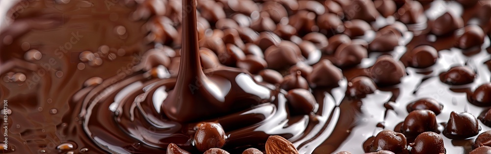 Tempting Melted Chocolate Symphony with Nuts Tempting Melted Chocolate Symphony with Nuts