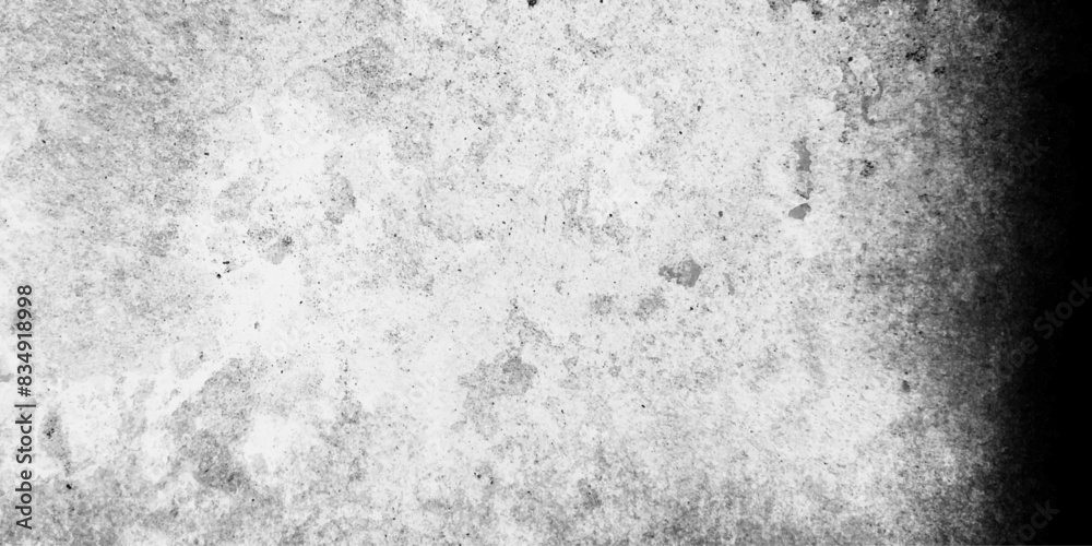 Fototapeta premium Black and white abstract grunge old concrete wall texture stain isolated overlay decorative vintage background.