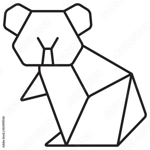 origami koala icon