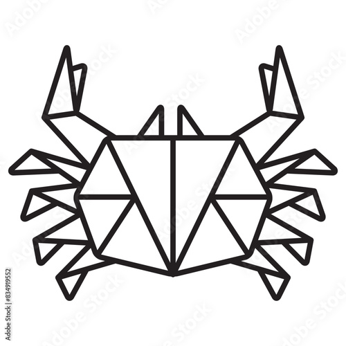 origami crab icon