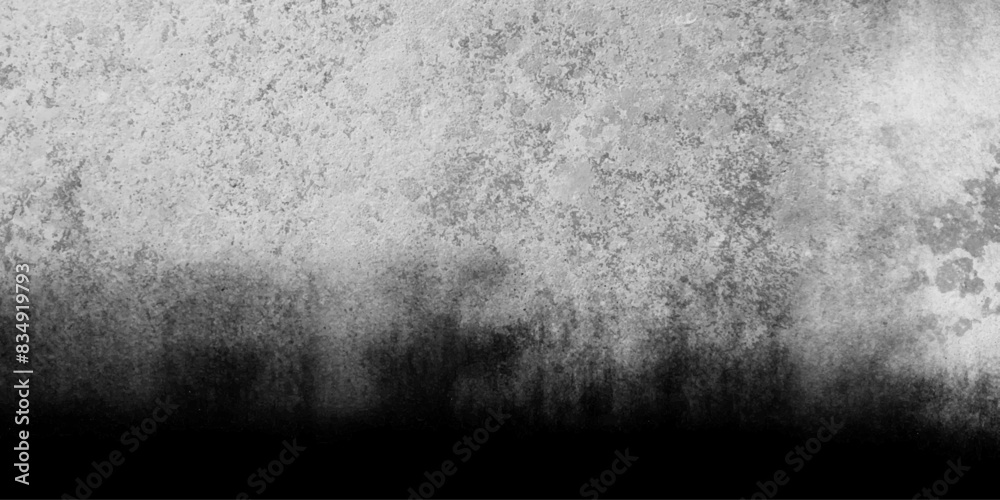 Obraz premium Black and white abstract grunge old concrete wall texture stain isolated overlay decorative vintage background.