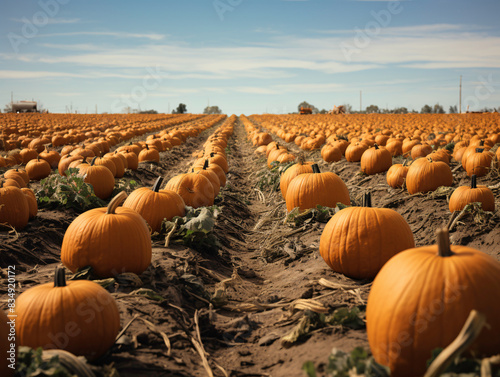 a field of pumpkins