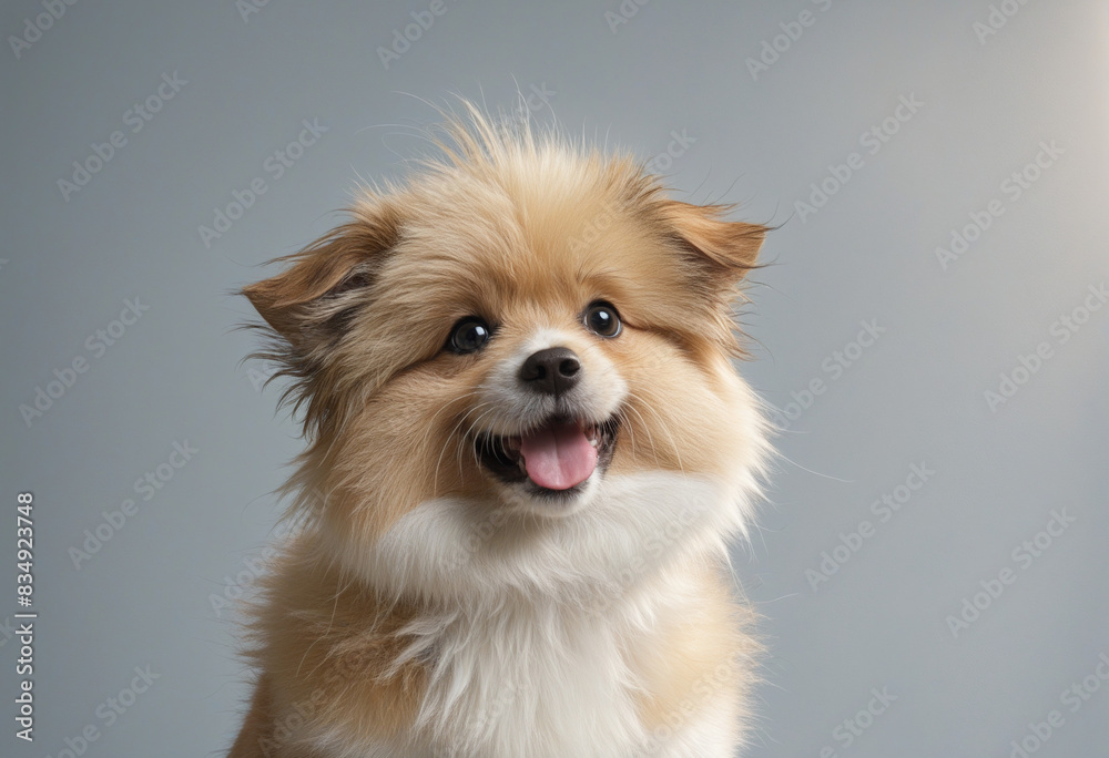 Loyal Canine Companion: A Realistic Portrait in a Colourful Setting Loyal Canine Companion: A Realistic Portrait in a Colourful Setting