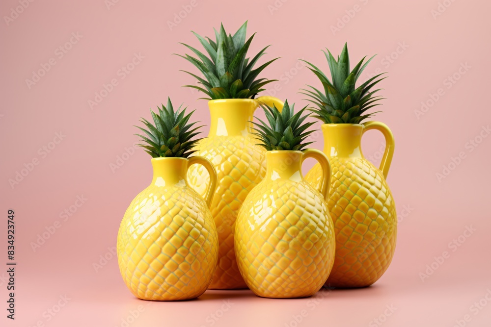 a group of pineapple vases a group of pineapple vases