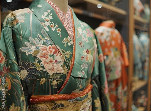 A kimono with a floral pattern © Adobe Contributor