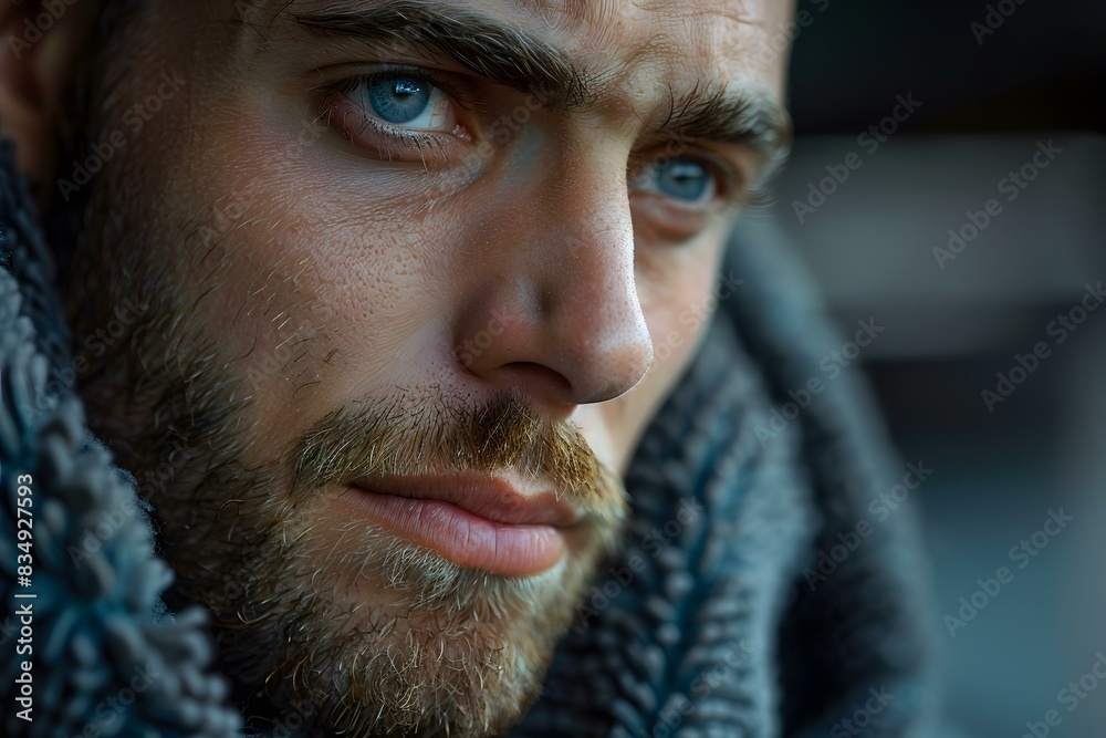 Portrait of a Bearded Man with Blue Eyes Portrait of a Bearded Man with Blue Eyes