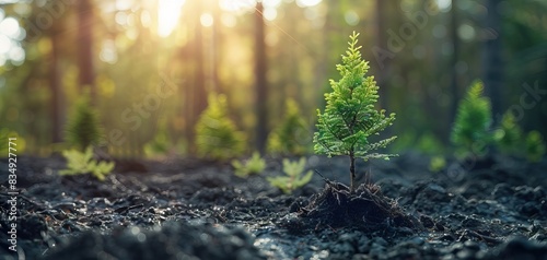 a reforestation project aimed at capturing carbon dioxide photo