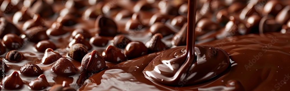Tempting Melted Chocolate Symphony with Nuts Tempting Melted Chocolate Symphony with Nuts