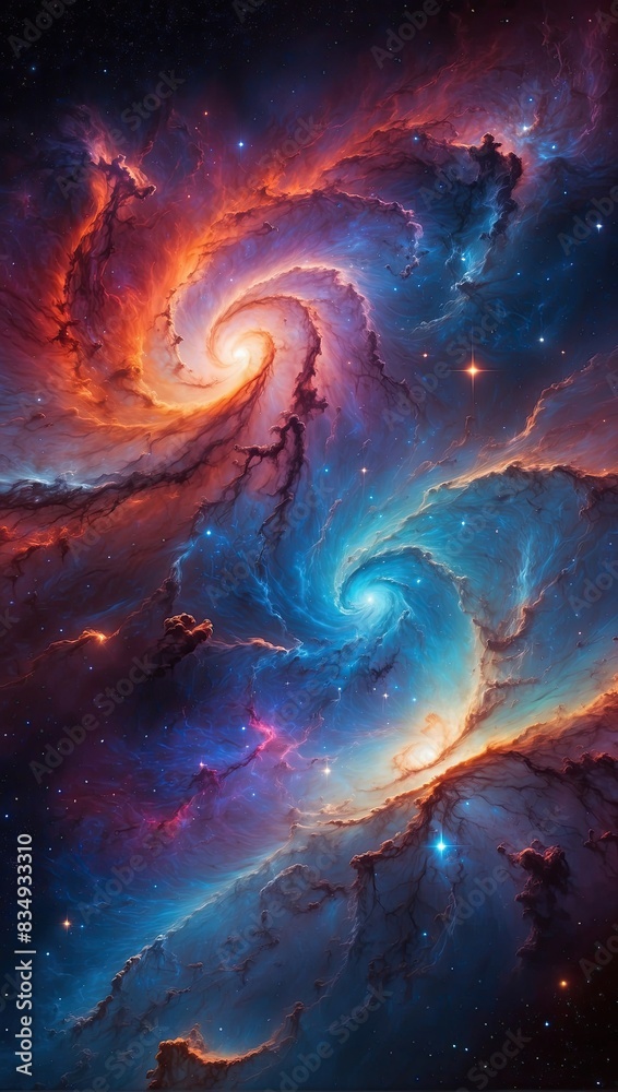 colorful space with an abstract background colorful space with an abstract background