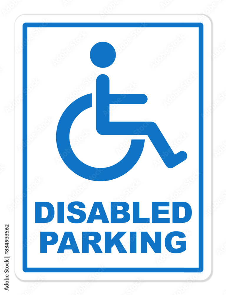 parking sign for disability printable sign handicapped disabled parking sign simple template design illustration parking sign for disability printable sign handicapped disabled parking sign simple template design illustration