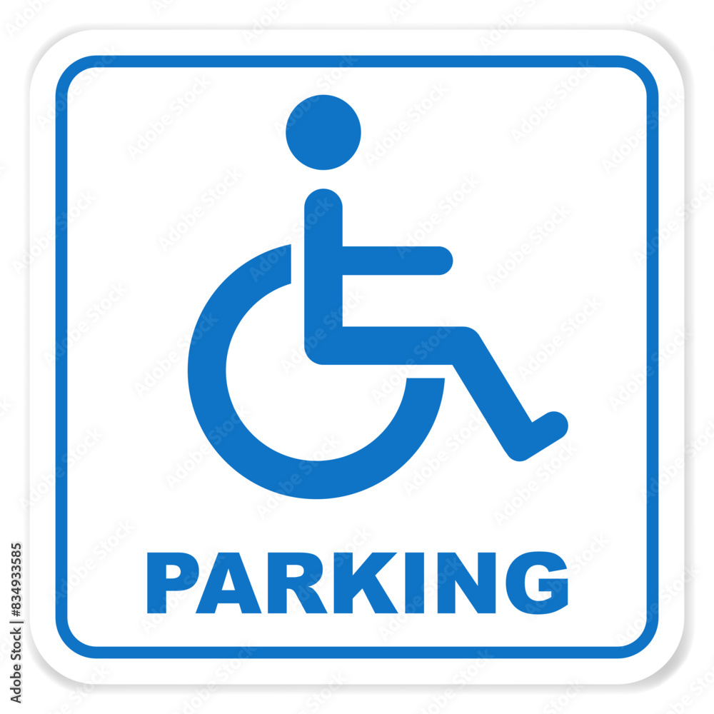 parking sign for disability handicapped disabled printable sign symbol simple blue minimalist design illustration parking sign for disability handicapped disabled printable sign symbol simple blue minimalist design illustration