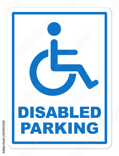 parking sign for disability printable sign handicapped disabled parking sign simple template design illustration