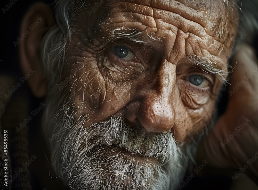 Portrait of an Elderly Man with White Hair and Beard Portrait of an Elderly Man with White Hair and Beard