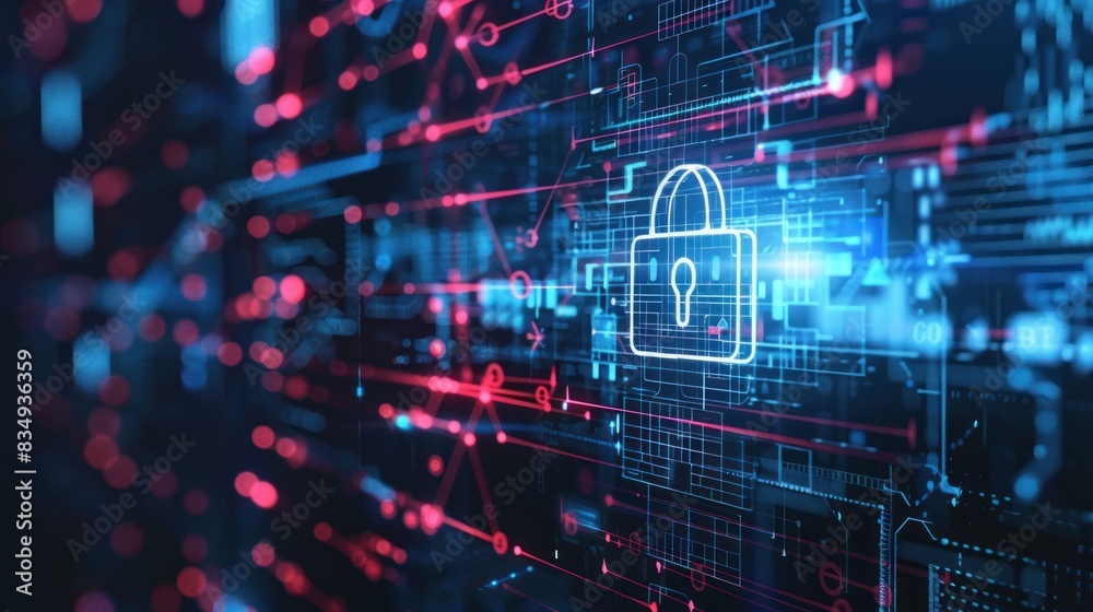 Digital security concept of modern technology Digital security concept of modern technology