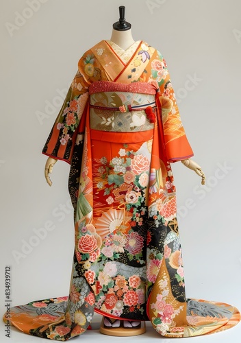A woman wearing a traditional Japanese wedding kimono © Adobe Contributor