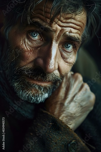 Portrait of an Elderly Man with Blue Eyes © Adobe Contributor
